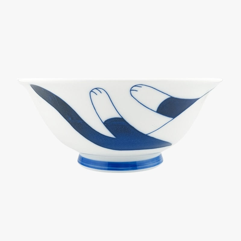 Japanische Schale Katze Blau