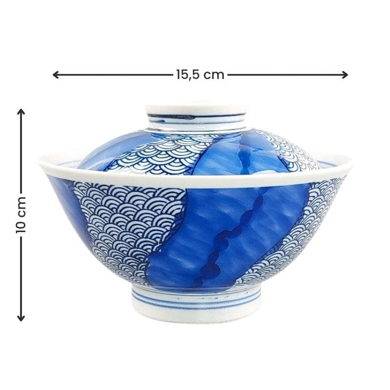 Japanische Schüssel Donburi - Seigaiha