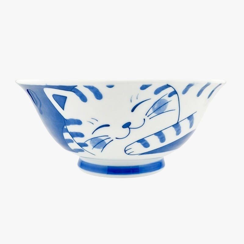 Japanische Schüssel Neko Blau