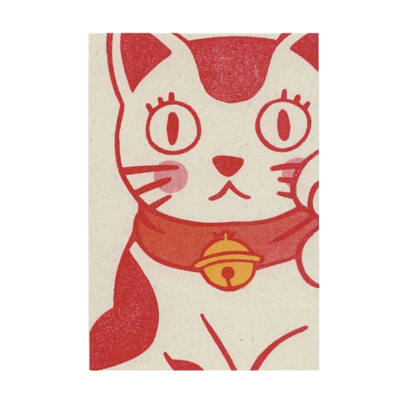 Japanische Postkarte Maneki Neko