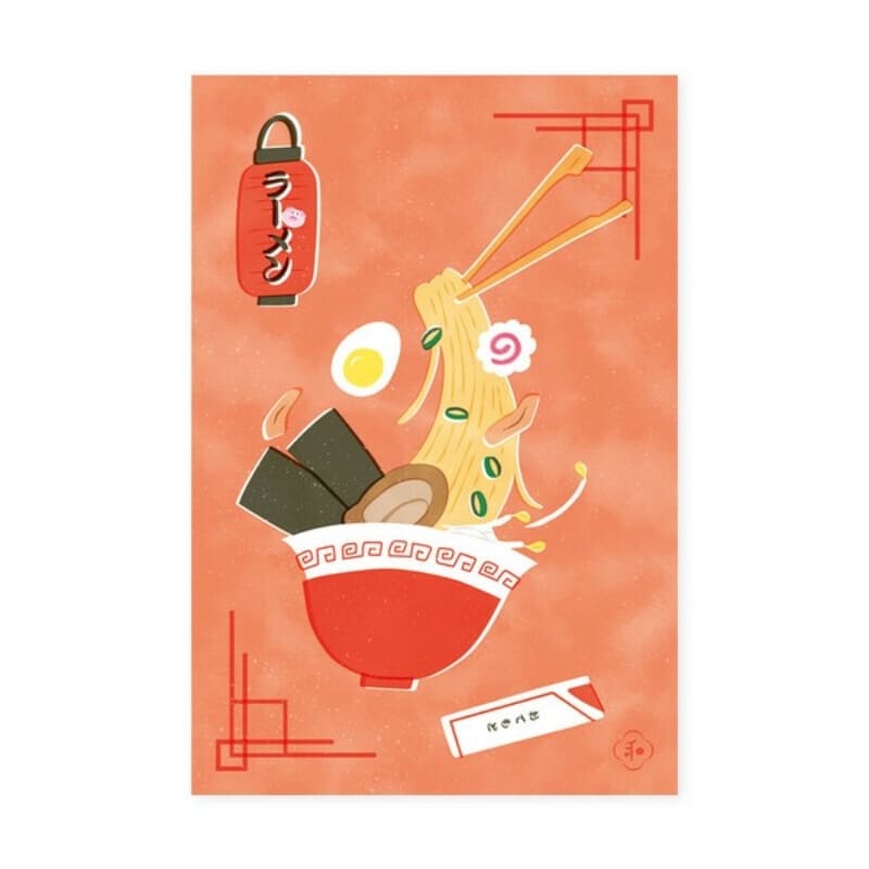 Japanische Postkarte Ramen