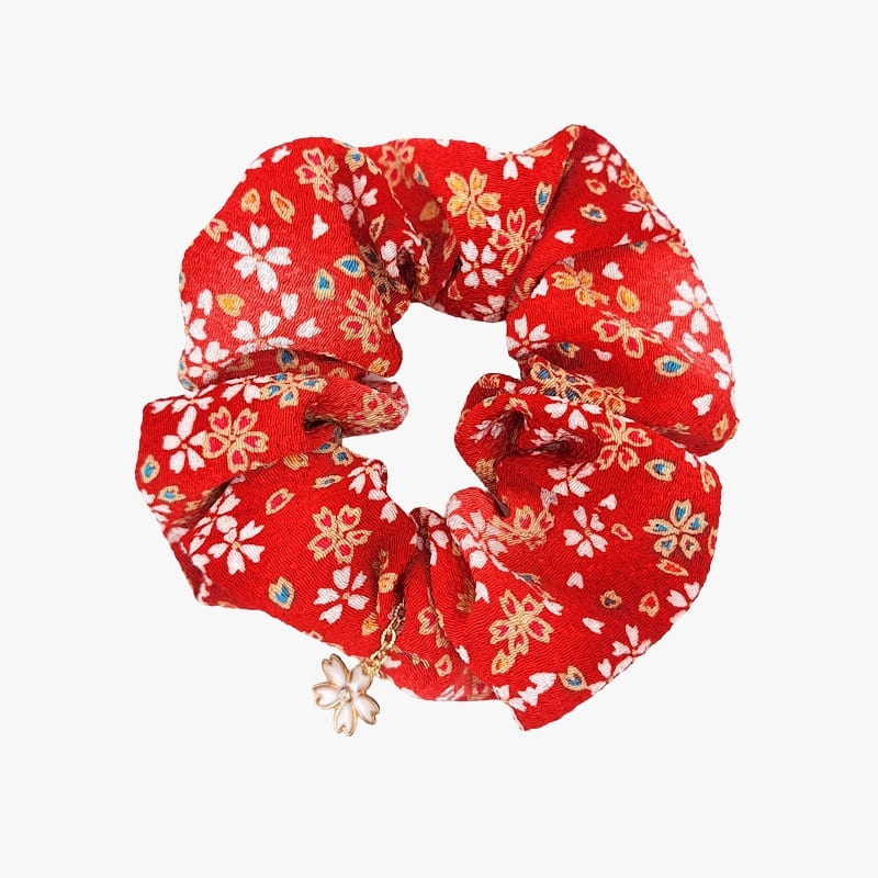 Chouchou Japanischer Scrunchie Rot