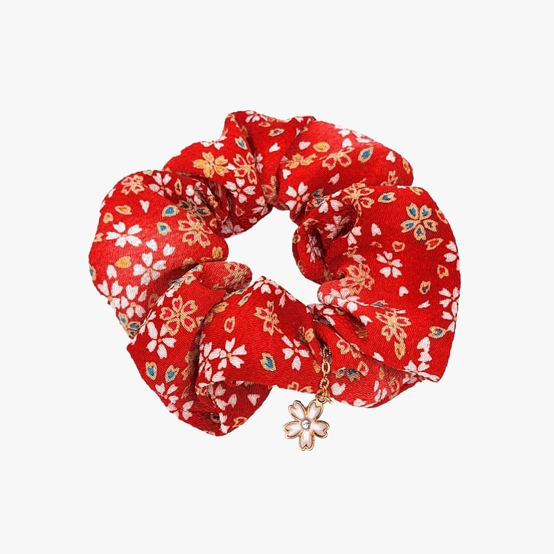 Chouchou Japanischer Scrunchie Rot