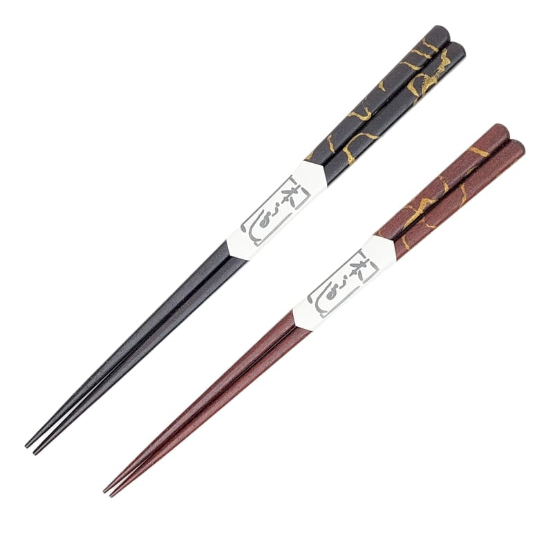 Japanisches Essstäbchen-Set Ebenholz lackiert