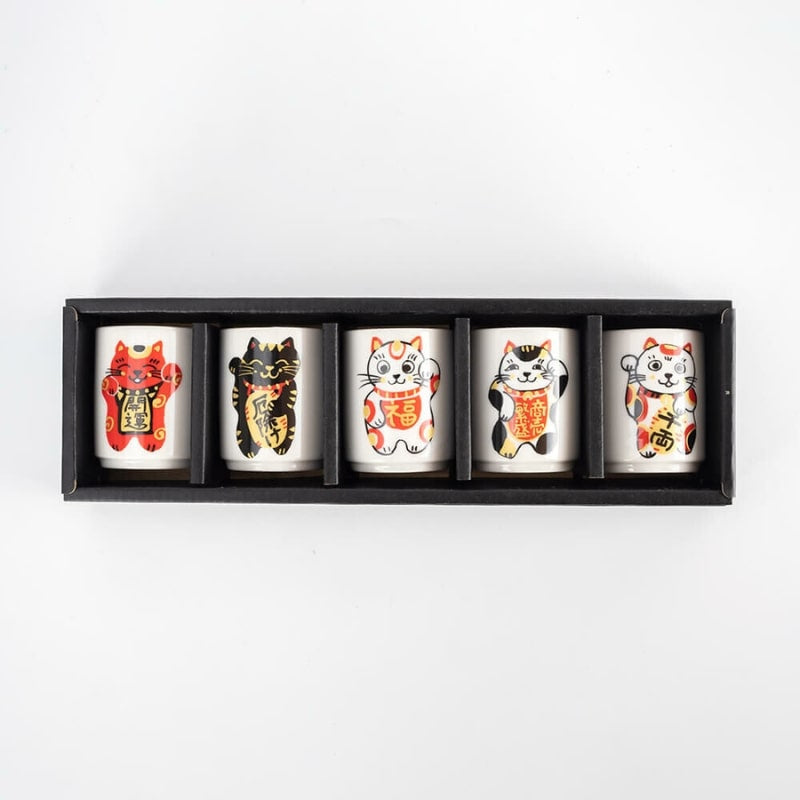 Set Sake-Gläser Maneki Neko