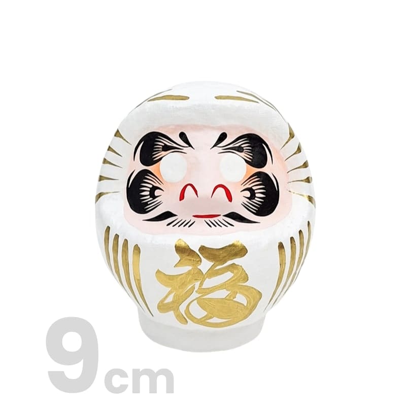 Daruma Japonais Blanc - 9 à 15 cm - 9 cm