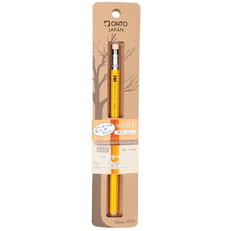 Druckbleistift Holz – OHTO 0,5 mm Gelb