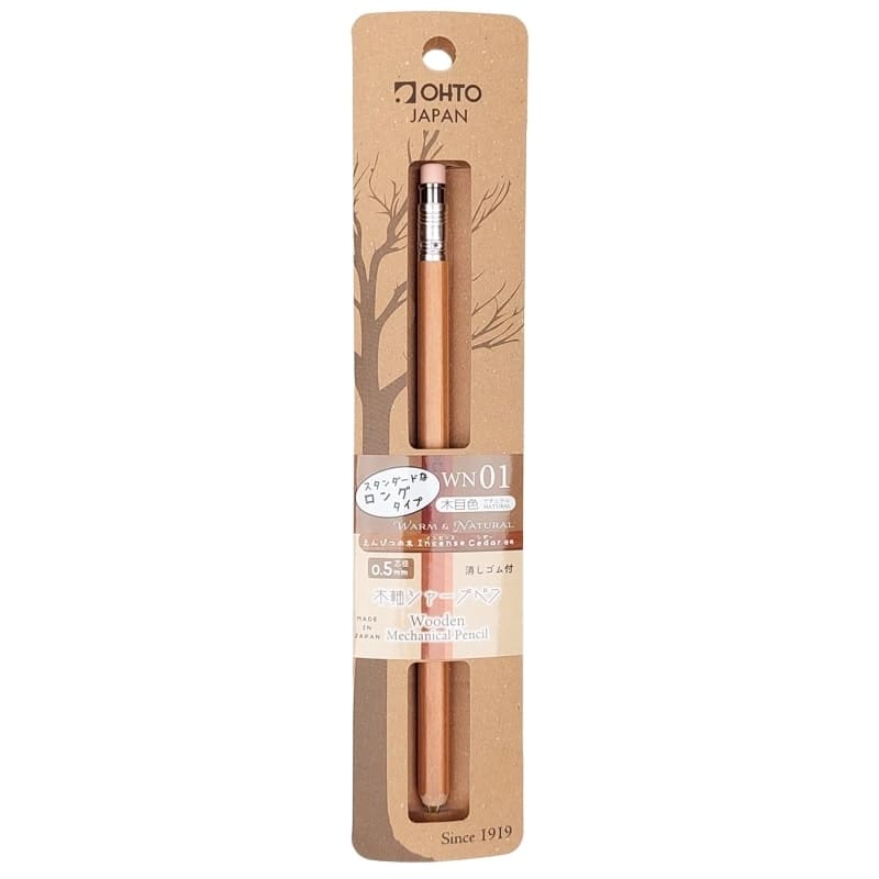 Druckbleistift Holz – OHTO 0,5 mm Natürlich