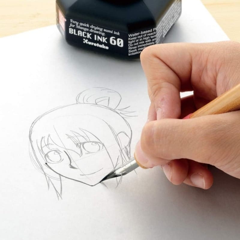 Kuretake ZIG Schwarze Tinte 60ml