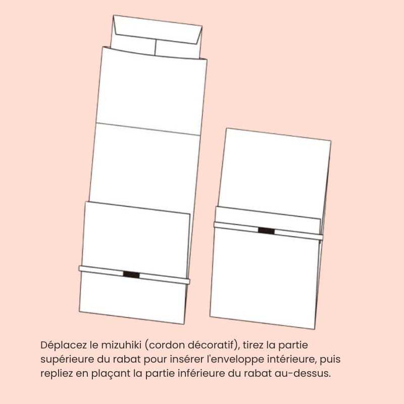 Japanischer Briefumschlag Shugi-bukuro Rot und Gold