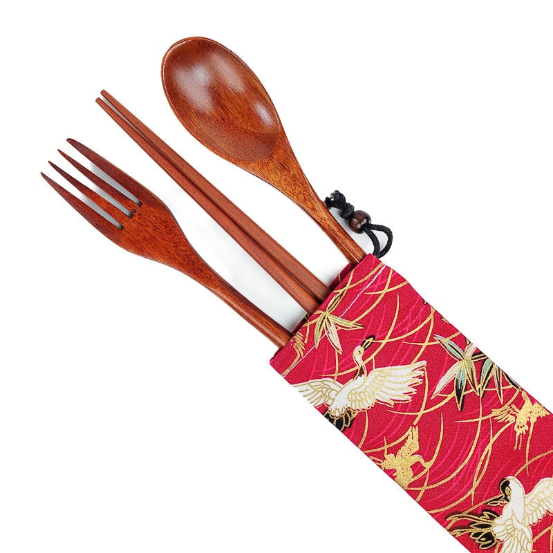 Essstäbchen Etui - Kranich