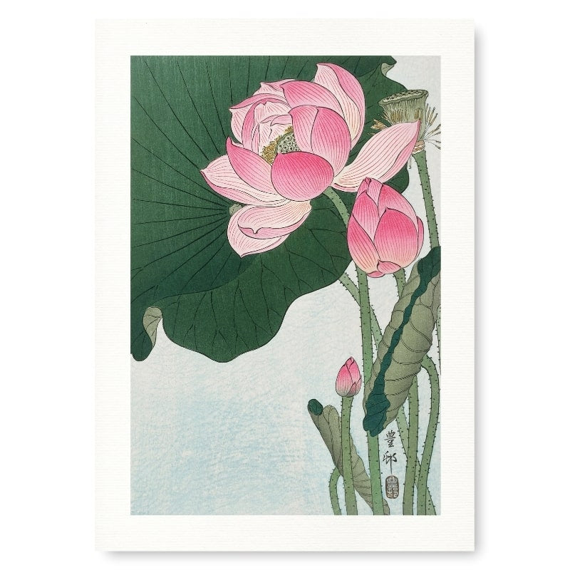 Japanischer Stempel Lotusblüte - A3