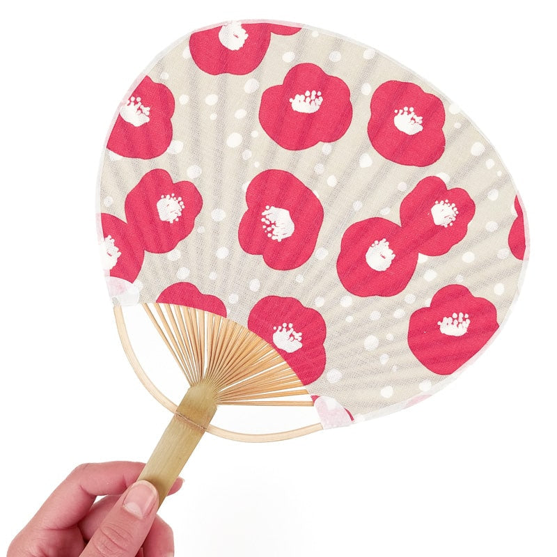 Uchiwa-Fächer Kamelie