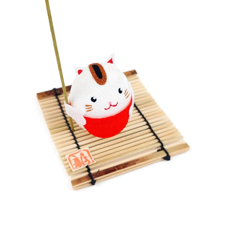 Japanische Figurine Chirimen Katze