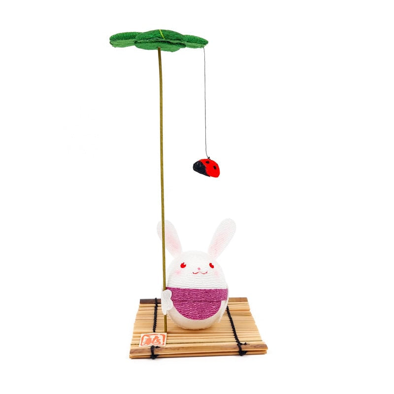 Japanische Figurine Chirimen Kaninchen