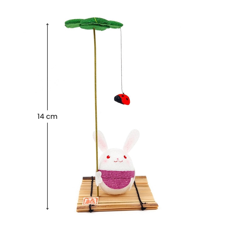 Japanische Figurine Chirimen Kaninchen