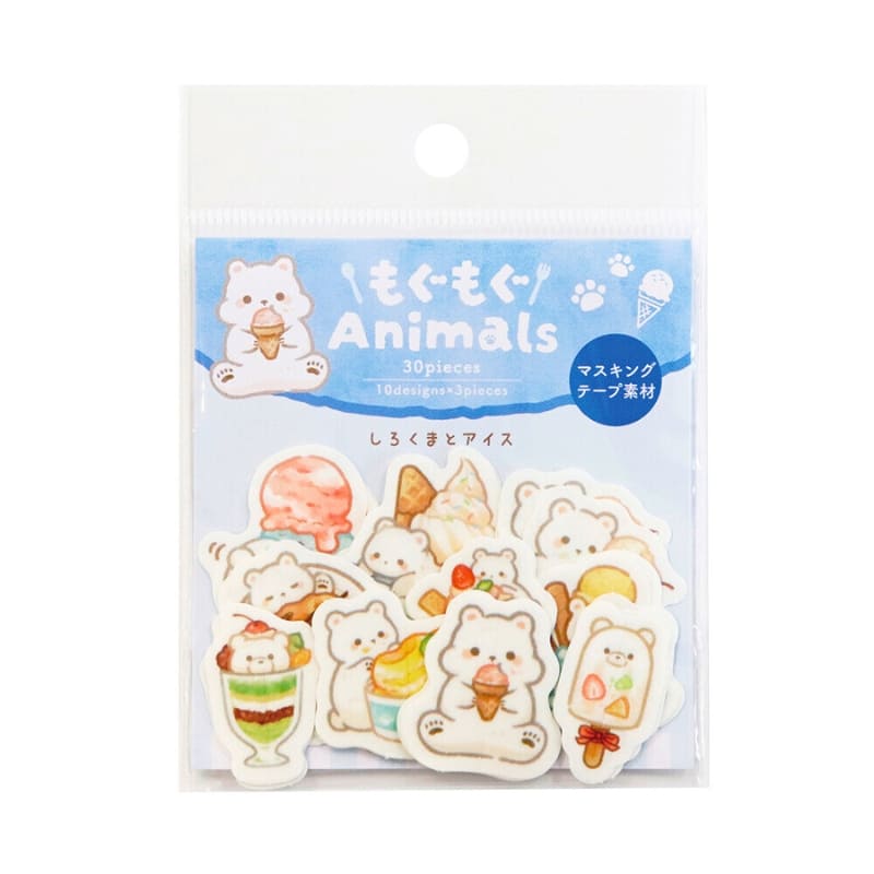 Flake-Sticker Kawaii Bär