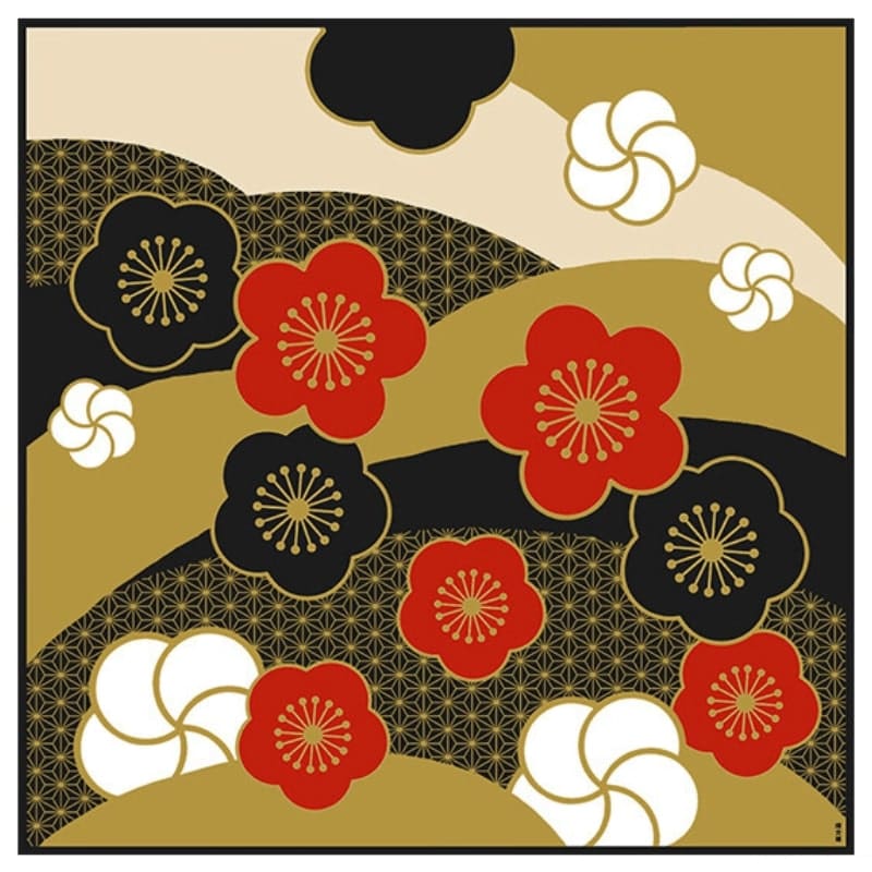Furoshiki Japonais Ume Nishiki - 90x90 cm - 90cm x 90cm