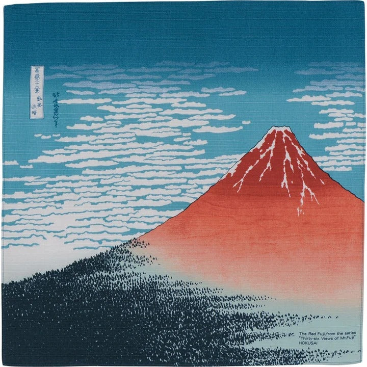 Furoshiki Mount Fuji Rot - 48x48 cm