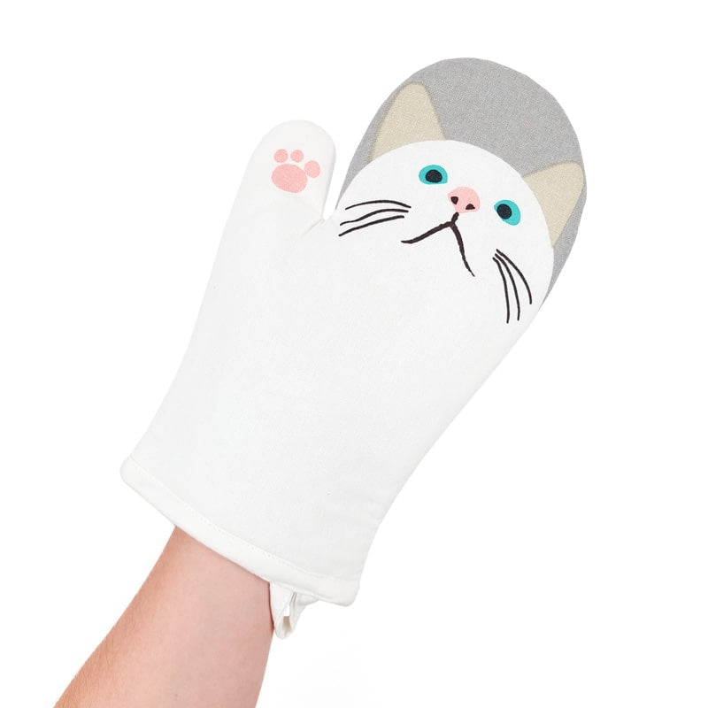 Küchenhandschuh Katze Weiß