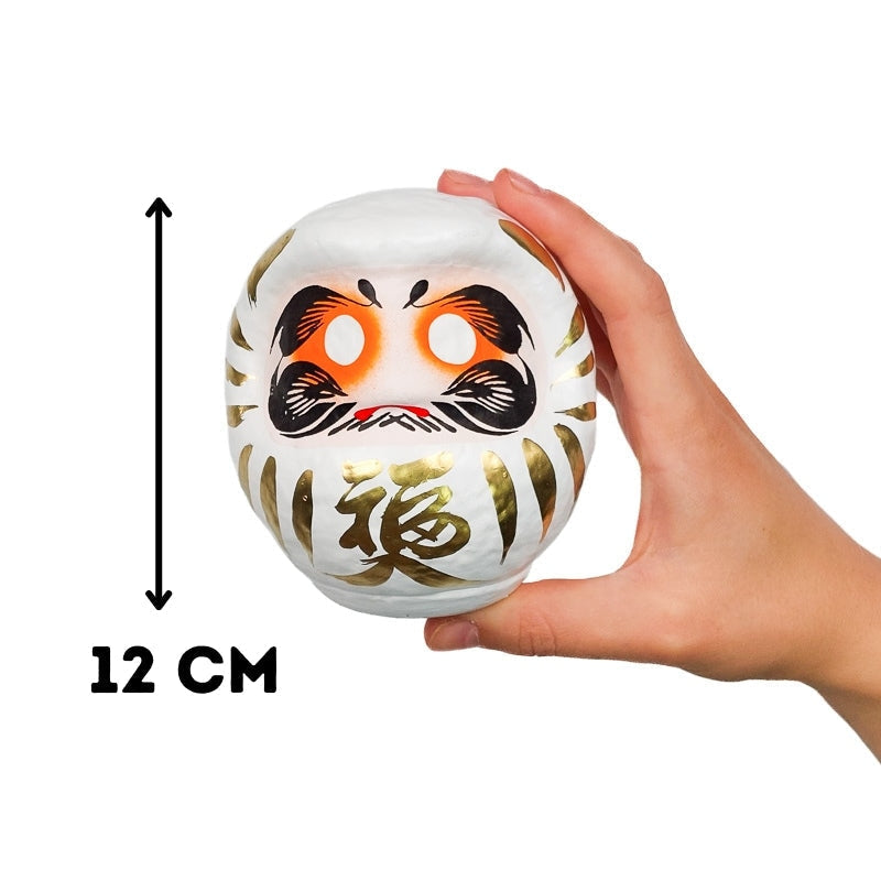 Groß Daruma - Weiß 12 cm