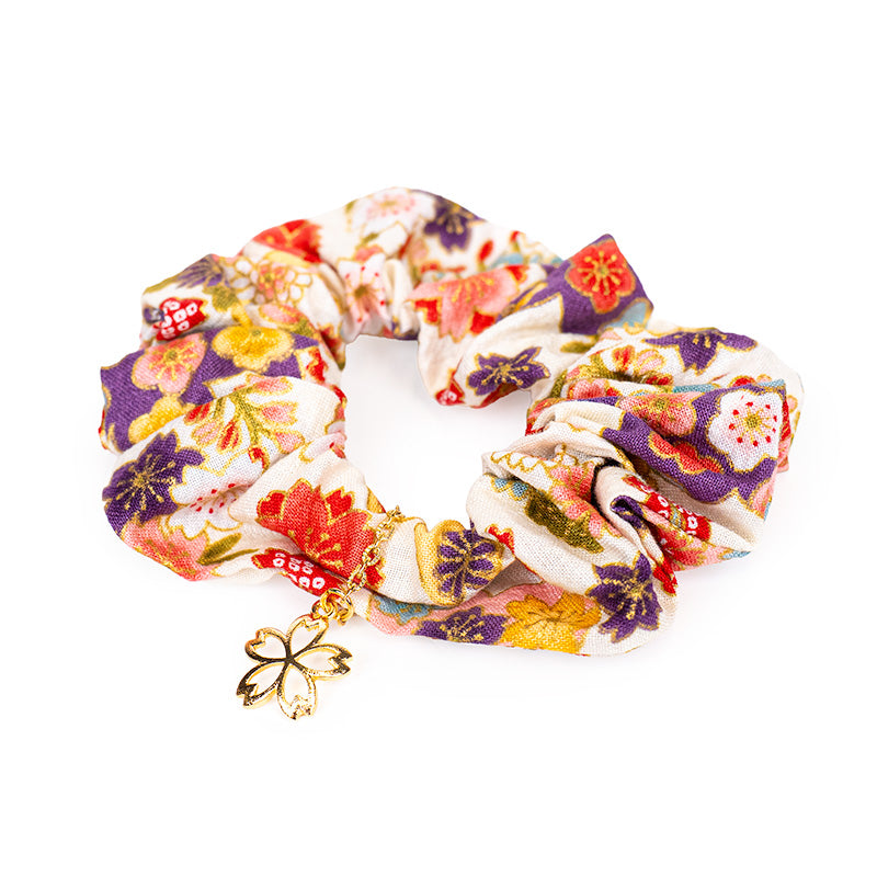 Haargummi Scrunchie Japanisch Weiß