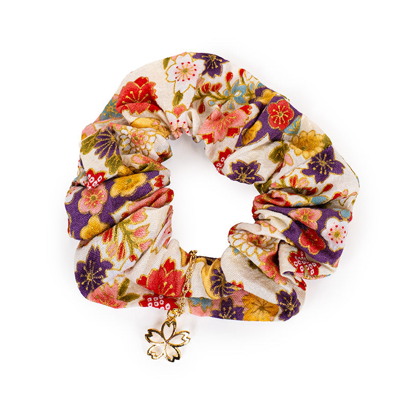 Haargummi Scrunchie Japanisch Weiß