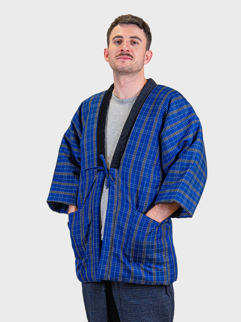 Hanten-Jacke Herren – Blaue Kōshi-Karo