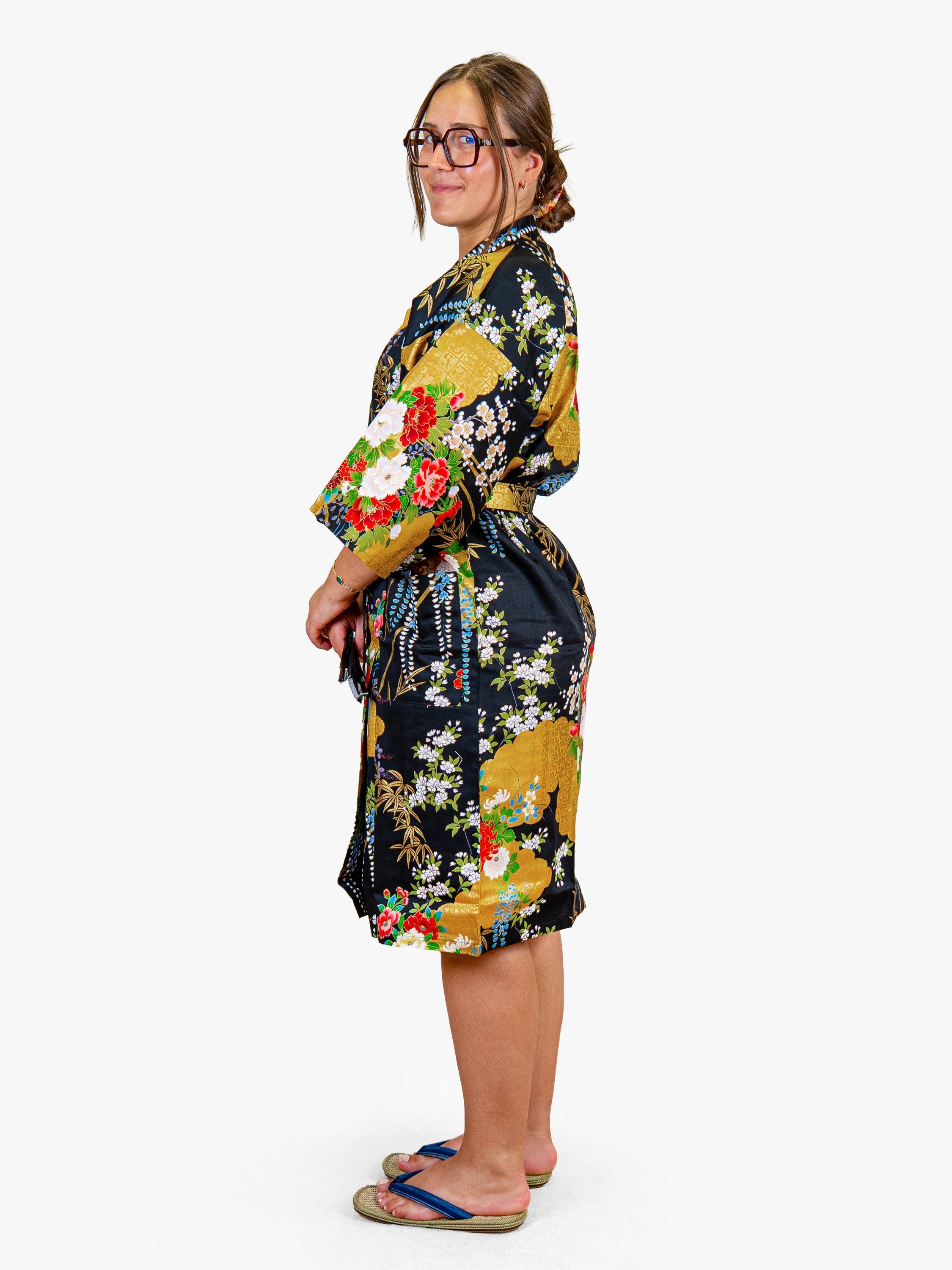 Happi-Kimono Damen – Goldene Botan