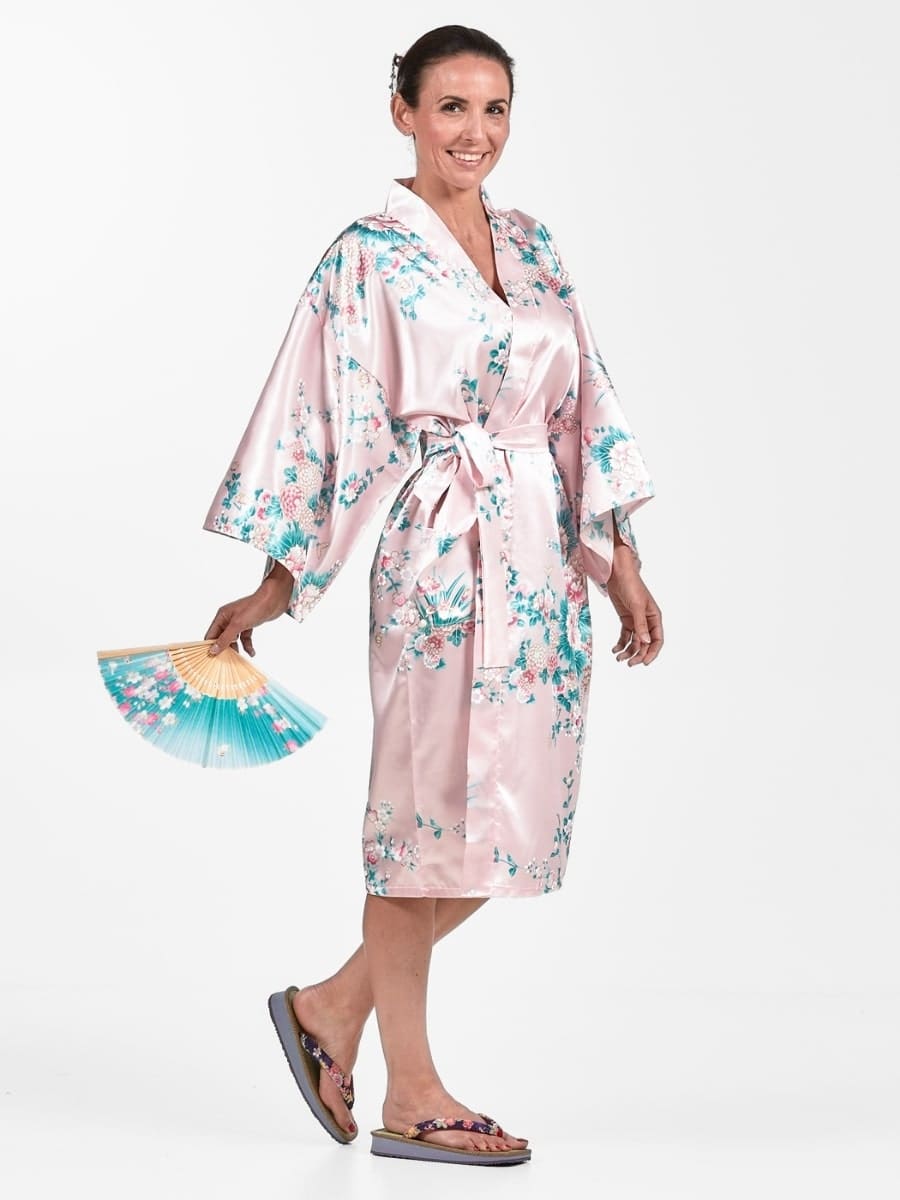 Happi Kimono Damen – Pfingstrose & Iris Einheitsgröße