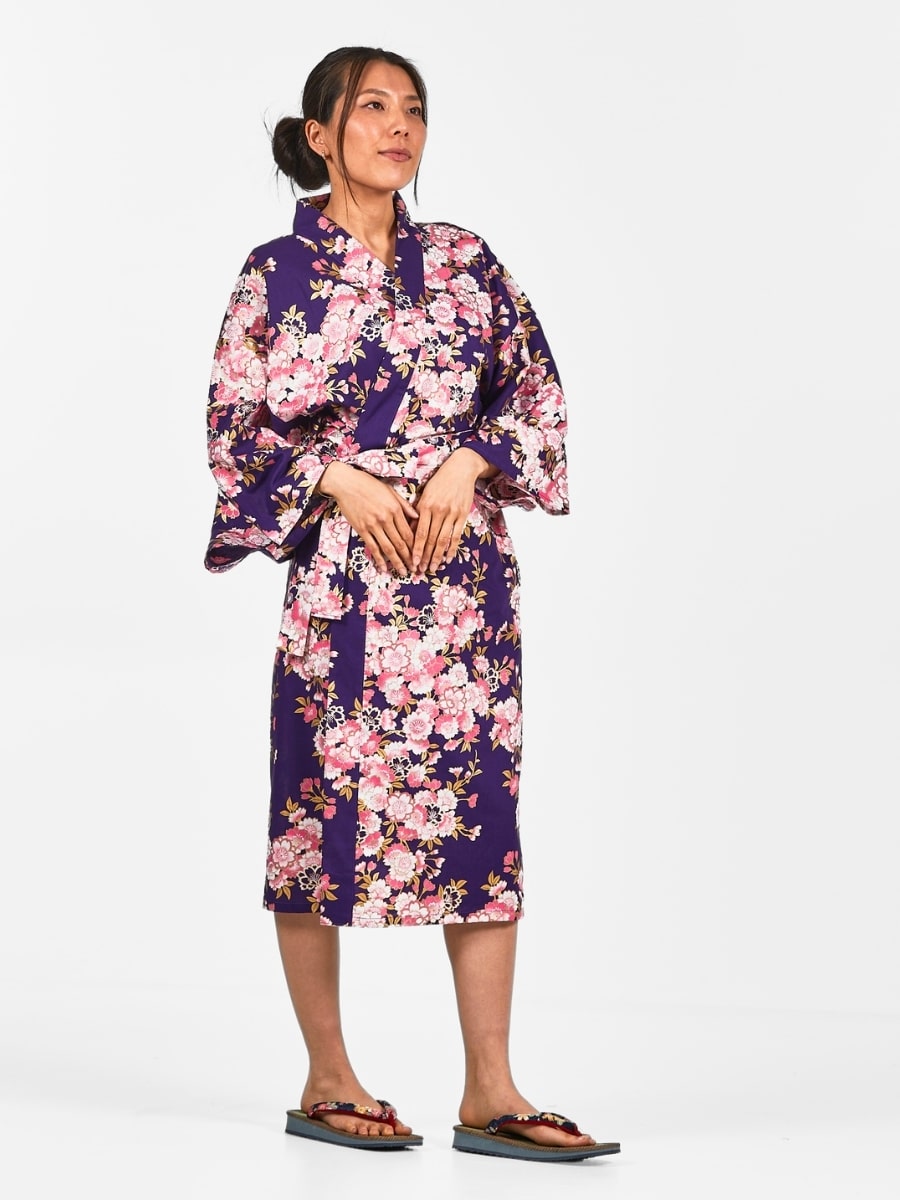 Happi Kimono Damen - Sakura-Blume Einheitsgröße