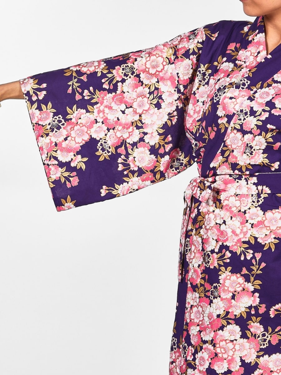 Happi Kimono Damen - Sakura-Blume Einheitsgröße