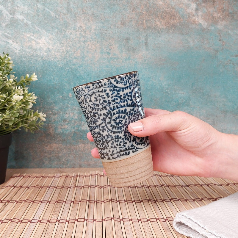 Hohe Tasse Japanisch - Blau