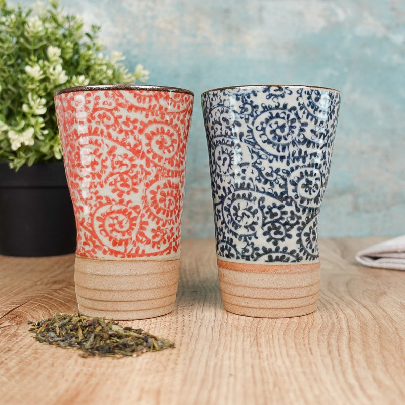 Hohe Tasse Japanisch - Blau