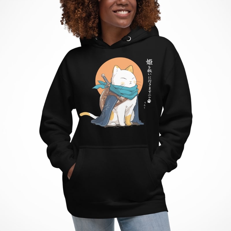 Japan Hoodie - Legendäre Katze S / Schwarz