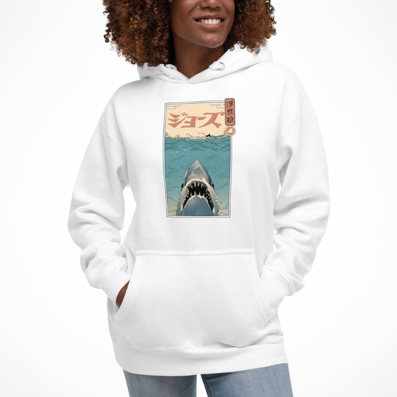 Japan Hoodie - Ukiyo-e Angriff eines Hais
