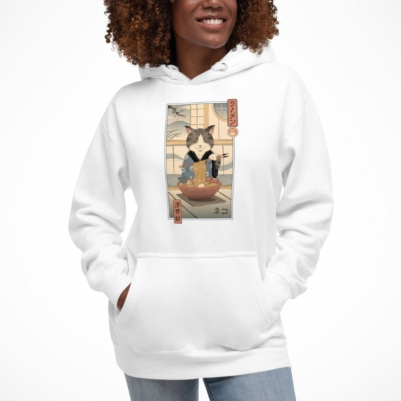 Japan Hoodie - Ukiyo-e Neko Ramen