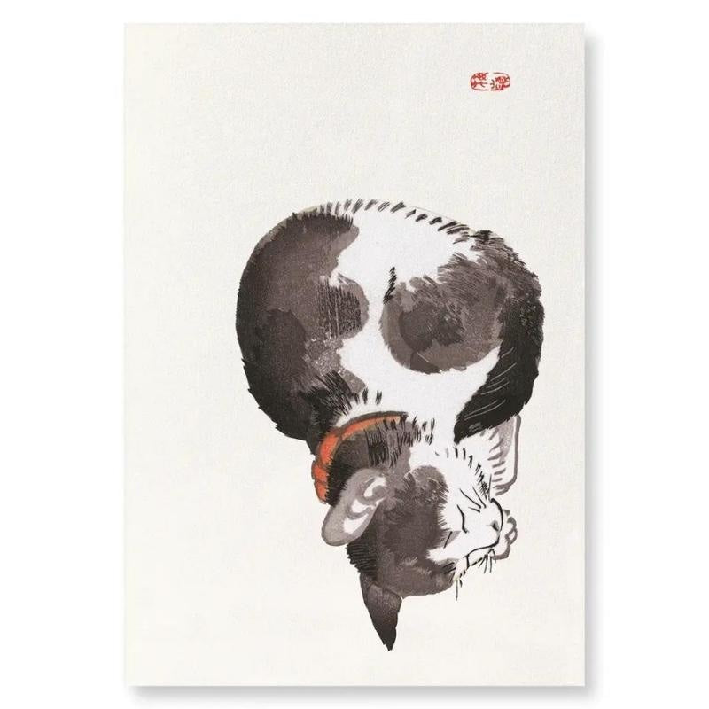 Japan Kunstdruck Katze A4
