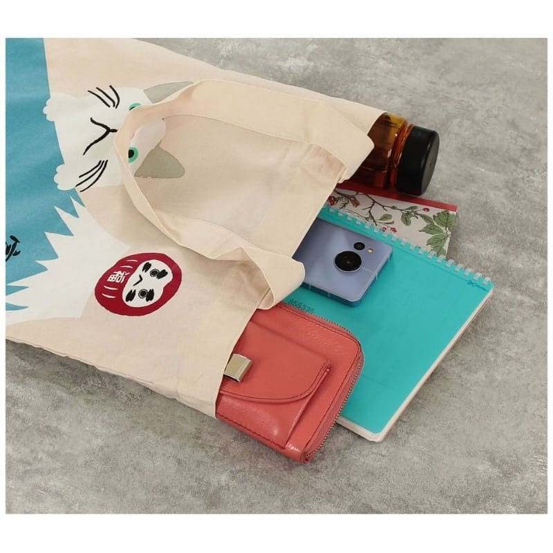 Japan Tote Bag - Fuji Neko Daruma