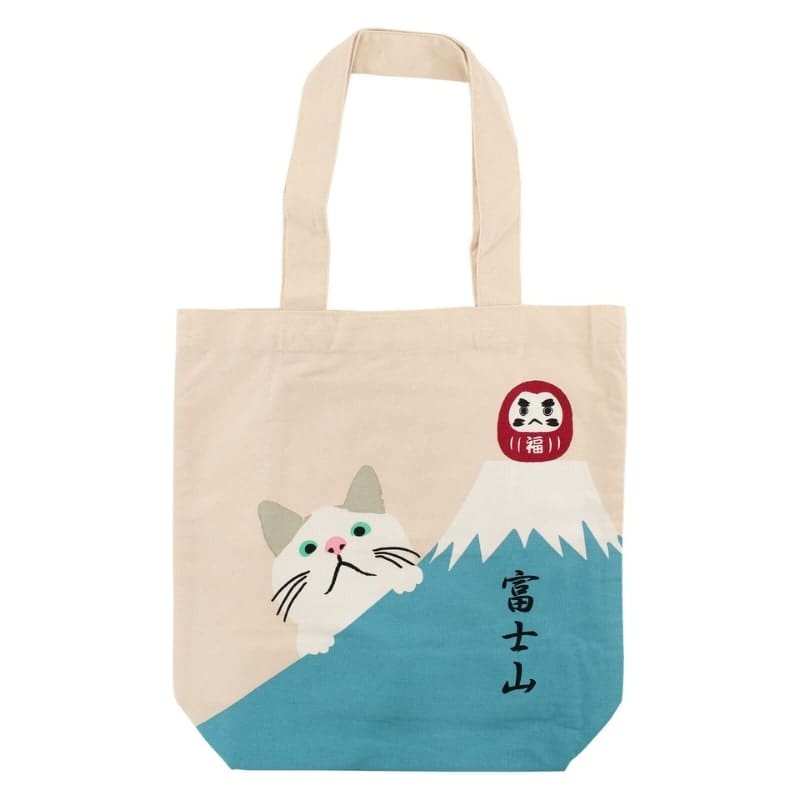 Japan Tote Bag - Fuji Neko Daruma