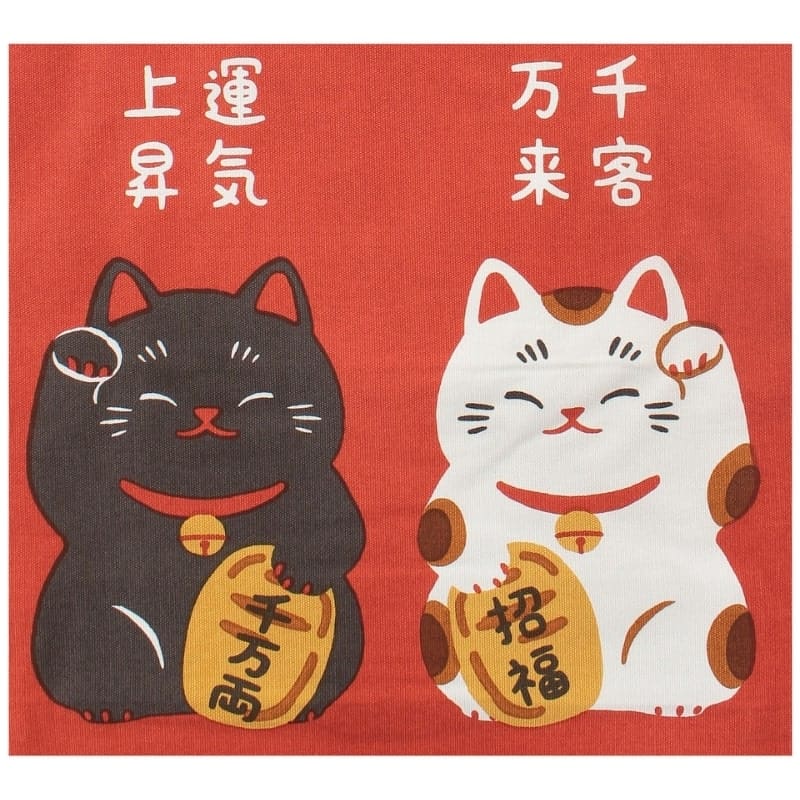 Japan Tote Bag - Rot Maneki Neko Shōfuku