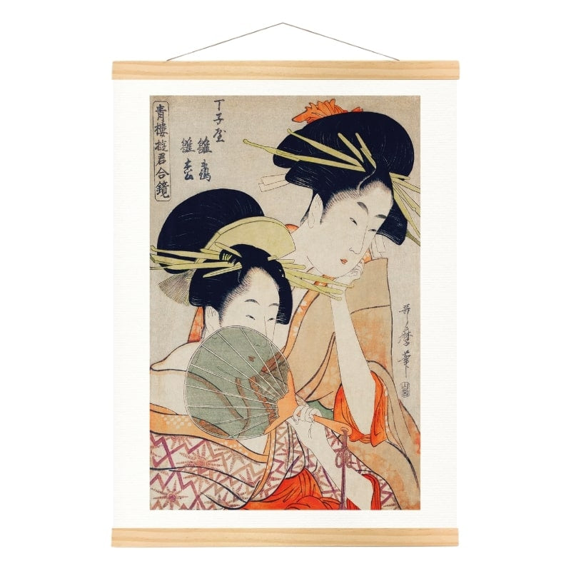 Japanische Drucke - Kurtisanen A3