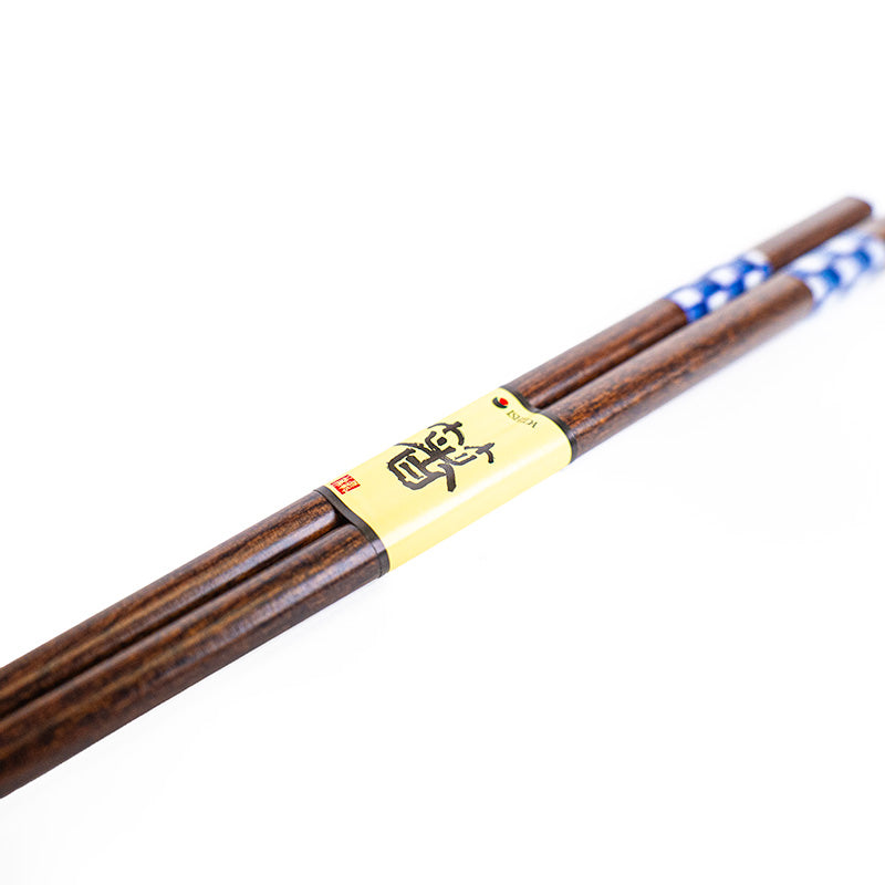 Japanische Essstäbchen Ichimatsu Indigo