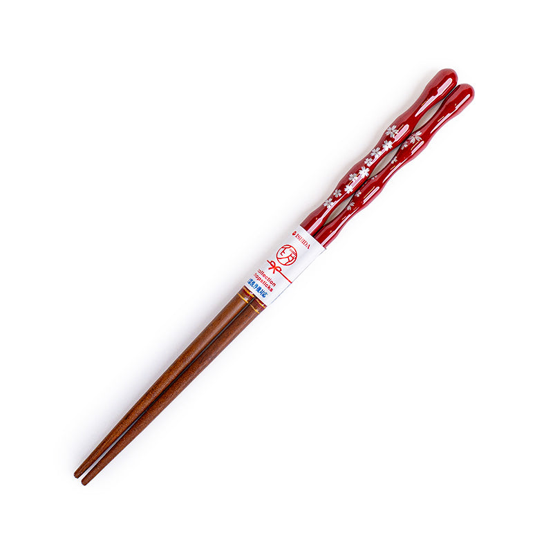 Japanische Essstäbchen in gewellter Form Sakura-Rot