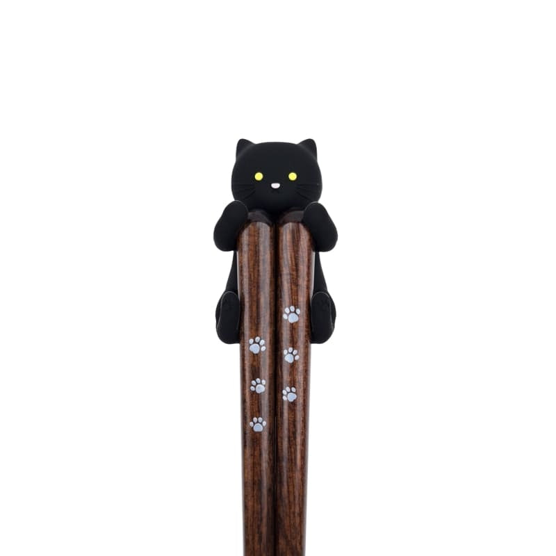 Japanische Essstäbchen Kawaii - Schwarze Katze