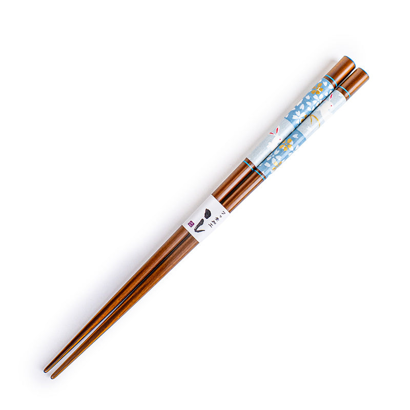 Japanische Essstäbchen „Sakura Usagi“ in Blau