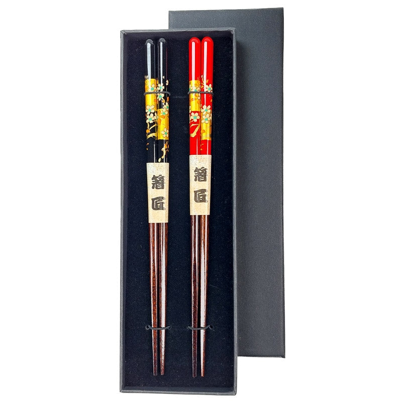 Japanische Essstäbchen Set Gold