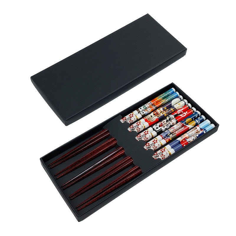 Japanische Essstäbchen Set - Maneki Neko