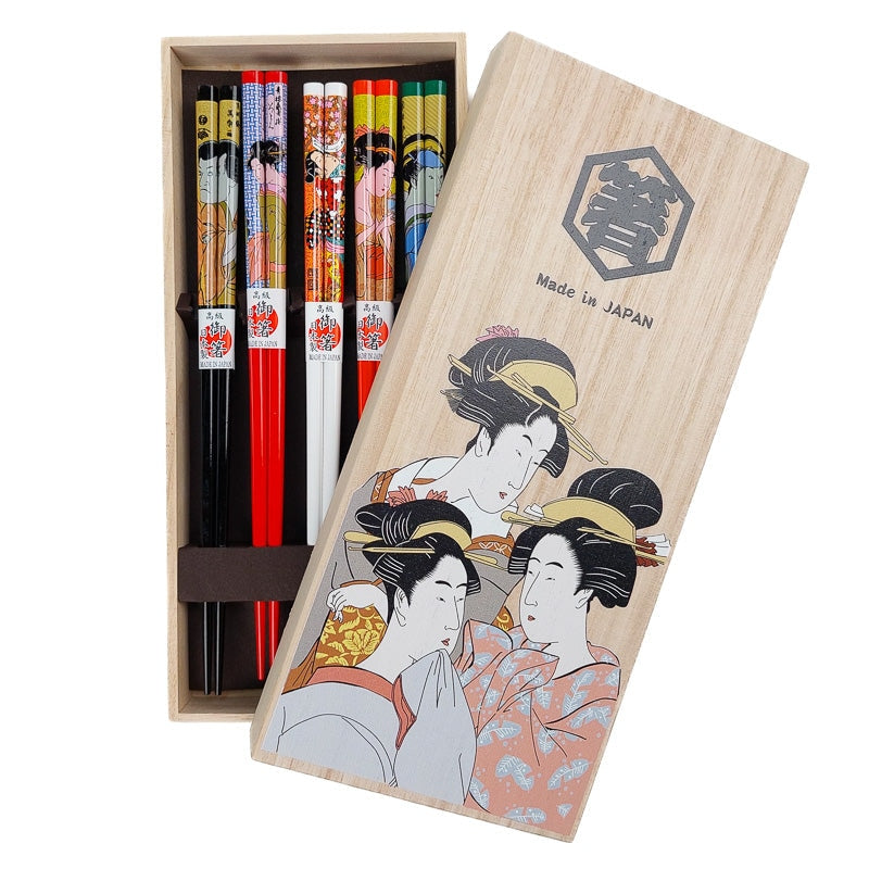 Japanische Essstäbchen Set - Ukiyo-e