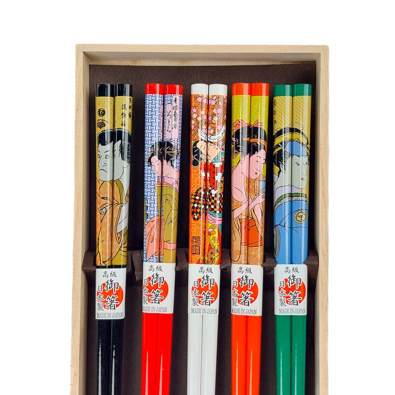 Japanische Essstäbchen Set - Ukiyo-e